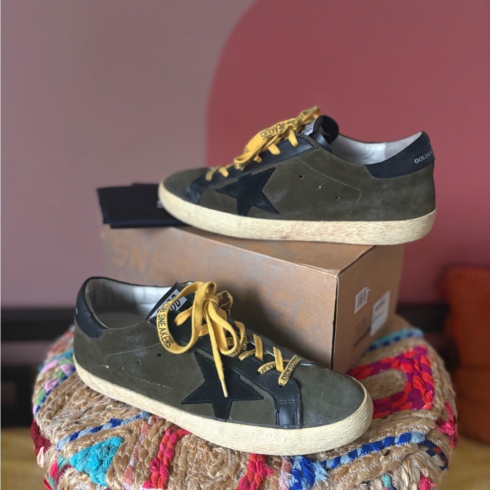 Golden Goose Military Suede Sneakers